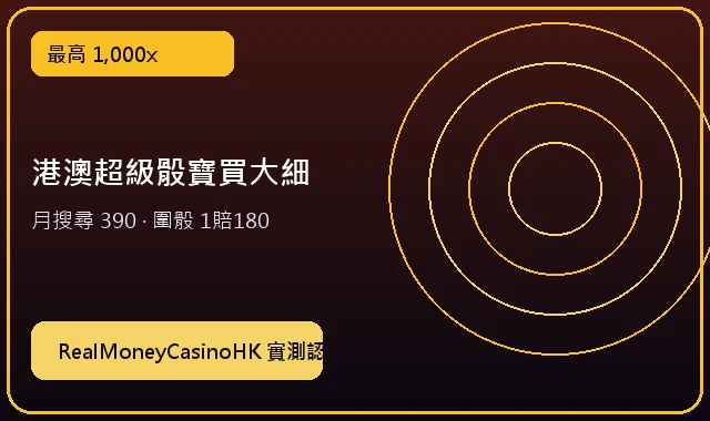 港澳超級骰寶買大細 (1,000x乘數) — 真錢賭博app實測專區